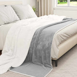 Vidaxl gooi deken grijs 240 x 270 cm fleece
