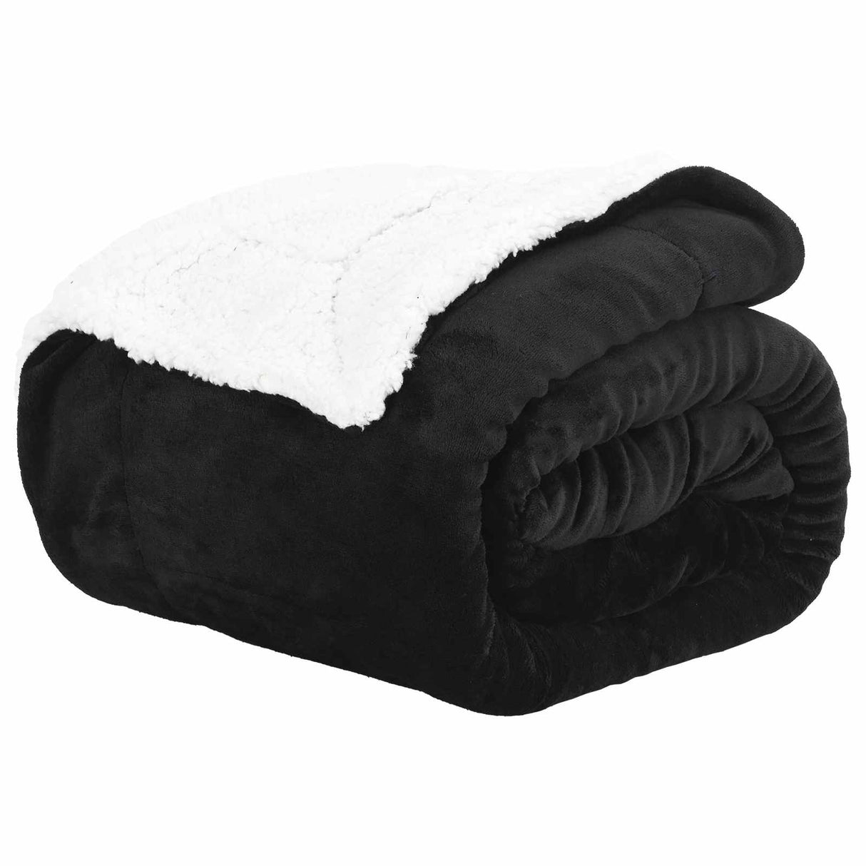 Vidaxl gooi deken zwart 130 x 150 cm fleece