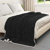 Vidaxl gooi deken zwart 150 x 200 cm fleece