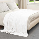 Vidaxl gooi deken wit 150 x 200 cm fleece