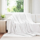 Vidaxl gooi deken wit 240 x 270 cm fleece
