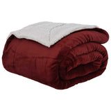 Vidaxl gooi deken bordeaux rood 130 x 150 cm fleece