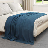 Vidaxl gooi deken marineblauw 200 x 150 cm fleece