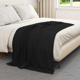 Vidaxl gooi deken zwart 170 x 130 cm fleece