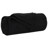 Vidaxl gooi deken zwart 240 x 220 cm fleece