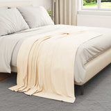 Vidaxl gooi deken crème 170 x 130 cm fleece