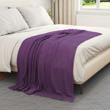 Vidaxl gooi deken paars 170 x 130 cm fleece