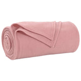 Vidaxl gooi deken roze 240 x 220 cm fleece