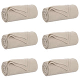 Vidaxl kleden 6 pcs beige 200 x 150 cm fleece