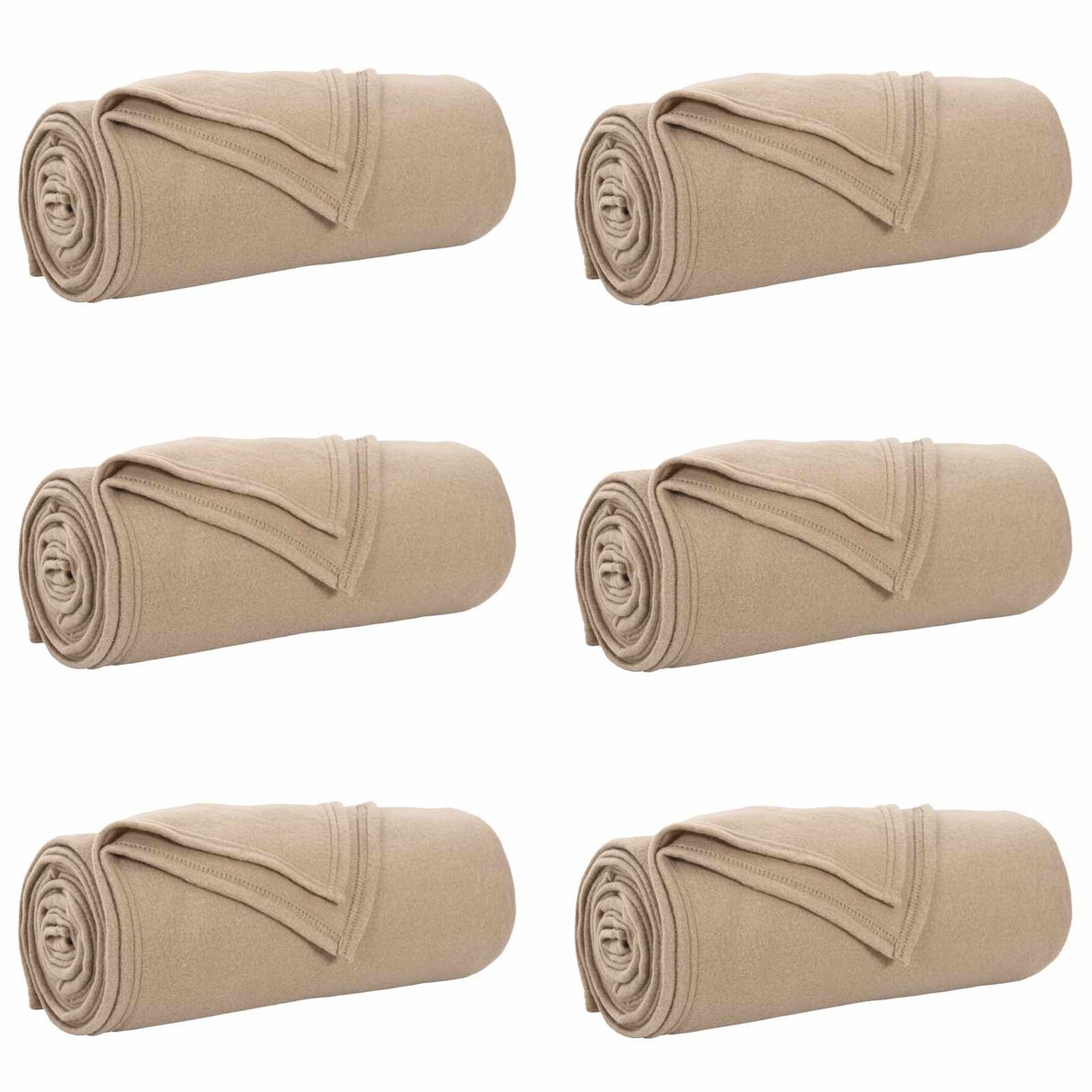 Vidaxl kleden 6 pcs kameel 200 x 150 cm fleece