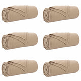 Vidaxl kleden 6 pcs kameel 240 x 220 cm fleece