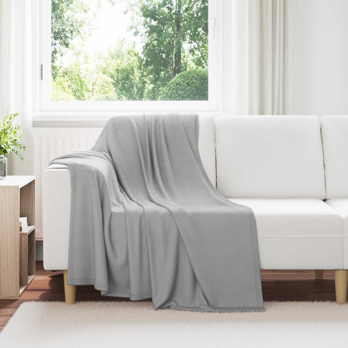 Vidaxl kleden 6 pcs grijs 170 x 130 cm fleece