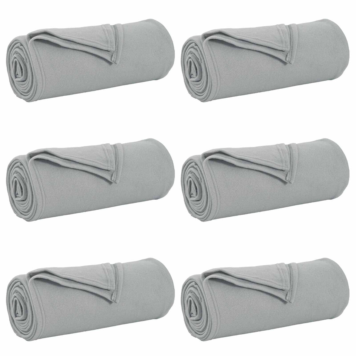 Vidaxl kleden 6 pcs grijs 270 x 240 cm fleece
