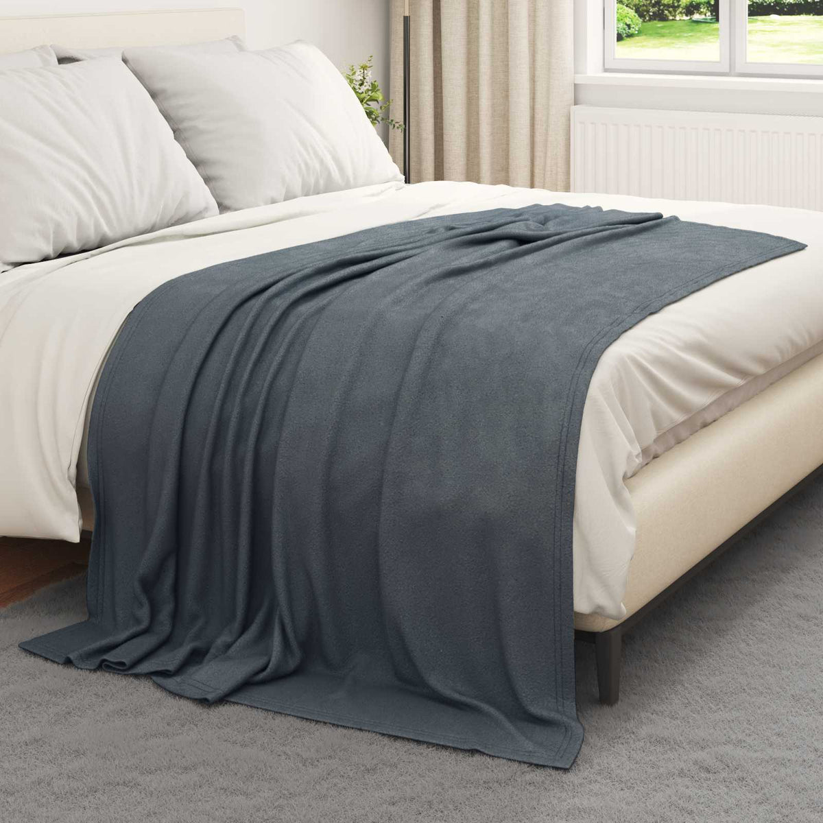 Vidaxl kleden 24 st donkergrijs 200 x 150 cm 10.41 kg fleece