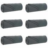 Vidaxl kleden 6 pcs donkergrijs 210 x 140 cm fleece