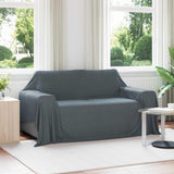 Vidaxl kleden 6 pcs donkergrijs 280 x 210 cm fleece