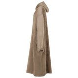 Vidaxl deken hoodie kameel m flanel