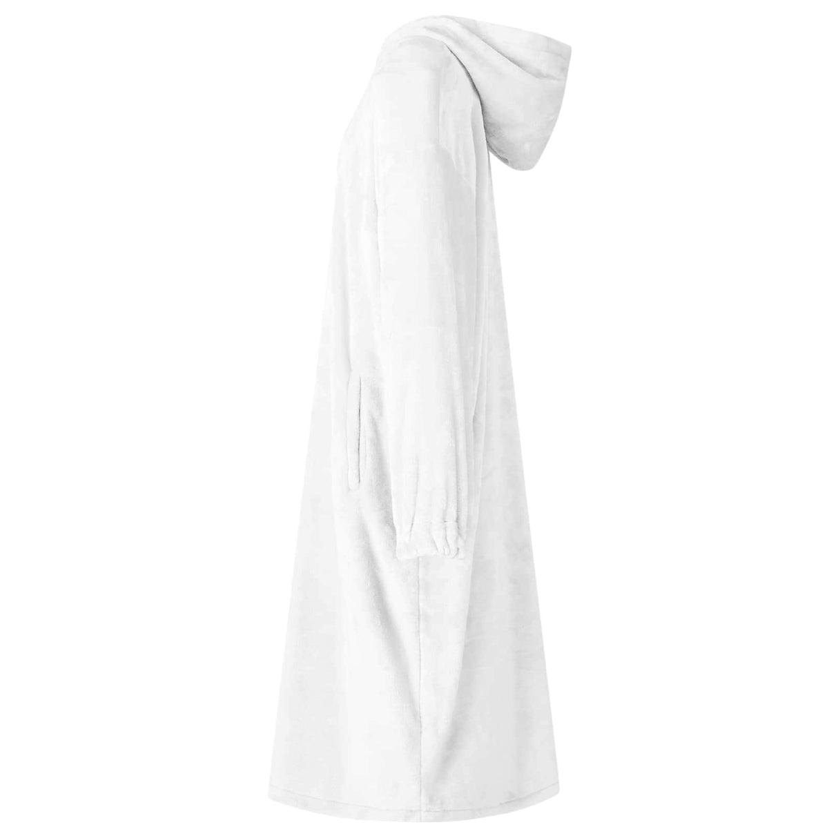 Vidaxl deken hoodie wit s flanel