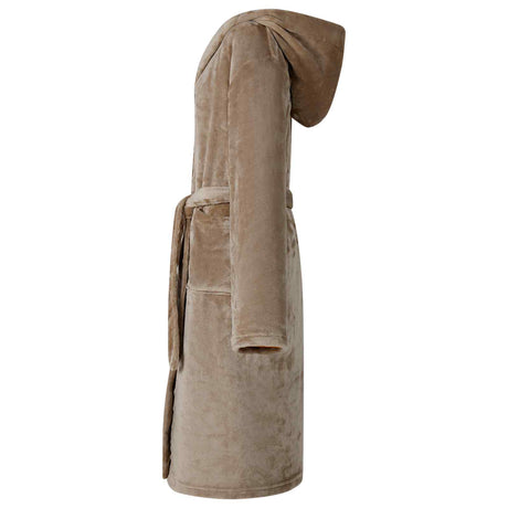 Vidaxl badjas hoodie camel m flanel