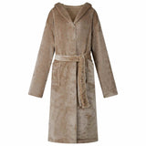Vidaxl badjas hoodie camel xxxl flanel