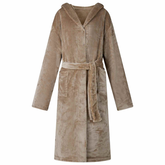 Vidaxl badjas hoodie camel xxxl flanel