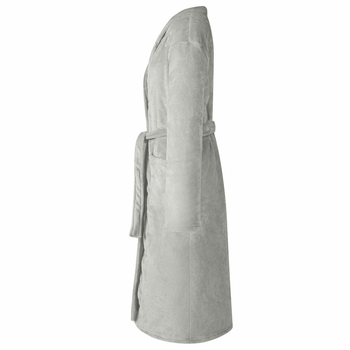 Vidaxl badjas zonder kap grijs xxxl flanel