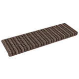 Vidaxl zelfklevende trapmatten gestreept 15 pcs bruin 65 x 21 x 4 cm