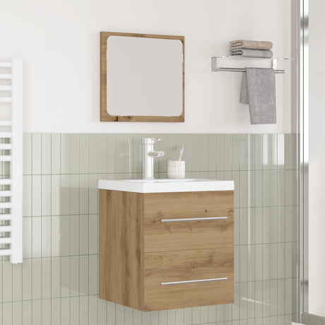 Vidaxl badkamermeubelset 2 st artisan eiken bewerkt hout