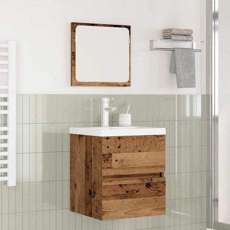 Vidaxl badkamermeubelset 2 st oude hout en wit 42 x 39 x 45 cm