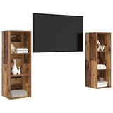 Vidaxl tv-meubelset 2 st oud hout bewerkt hout