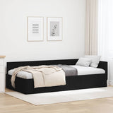 Vidaxl hoekbedframe zwart 80 x 200 cm stof