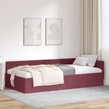 Vidaxl hoekbedframe wijnrood 80 x 200 cm stof
