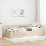 Vidaxl hoekbedframe crème 80 x 200 cm stof