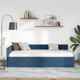 Vidaxl hoekbedframe blauw 80 x 200 cm stof