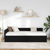 Vidaxl hoekbedframe zwart 90 x 190 cm stof
