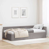 Vidaxl hoekbedframe taupe 90 x 190 cm stof