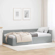 Vidaxl hoekbedframe lichtgrijs 90 x 200 cm stof
