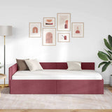 Vidaxl hoekbedframe wijnrood 90 x 200 cm stof