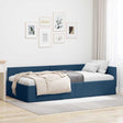 Vidaxl hoekbedframe blauw 100 x 200 cm stof