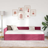 Vidaxl hoekbedframe wijnrood 90 x 190 cm fluweel
