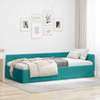 Vidaxl hoekbedframe turquoise 90 x 190 cm fluweel