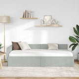 Vidaxl hoekbedframe met hoofdeinde lichtgrijs 100 cm x 200 cm fluweel