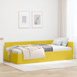 Vidaxl hoekbedframe geel 100 x 200 cm fluweel