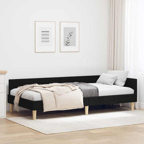 Vidaxl hoekbedframe zwart 80 x 200 cm stof