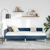 Vidaxl hoekbedframe blauw 80 x 200 cm stof