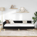 Vidaxl hoekbedframe zwart 90 x 190 cm stof
