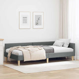 Vidaxl hoekbedframe donkergrijs 100 x 200 cm stof