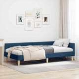 Vidaxl hoekbedframe blauw 100 x 200 cm stof