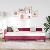 Vidaxl hoekbedframe wijnrood 90 x 190 cm fluweel