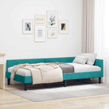 Vidaxl hoekbedframe turquoise 90 x 190 cm fluweel